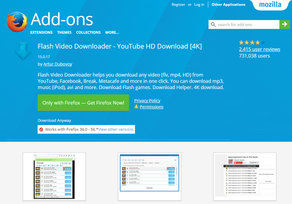 youtube mp4 downloader firefox